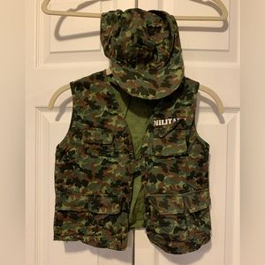 Kids Military Dress Up , Vest and Hat, approximately Fits Ages 5-7